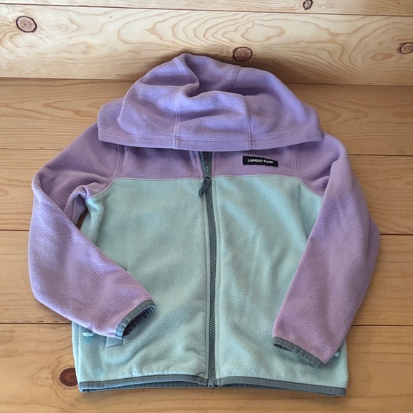 Lands' End Other - Lands' End Kids Fleece Hoodie in Purple and Green